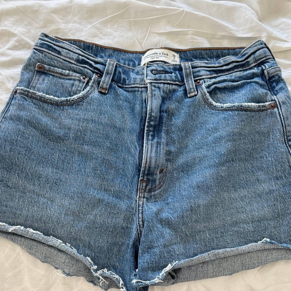 Abercrombie & Fitch Light Blue Denim Cutoff Shorts